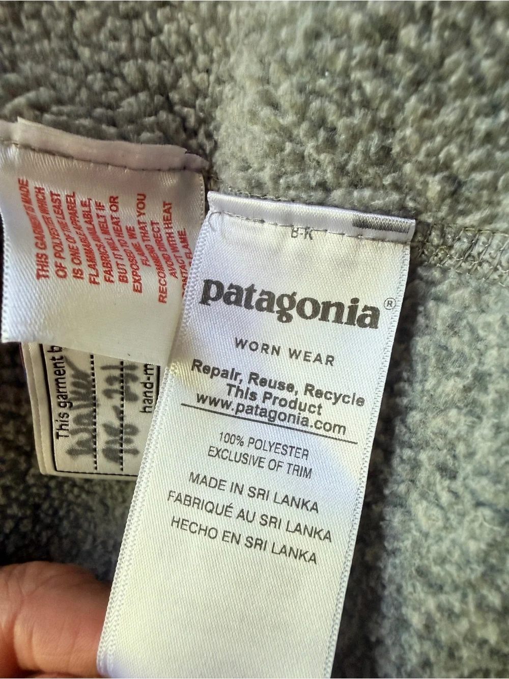 Patagonia Youth Light Heather Gray Full-Zip Fleece Jacket New
